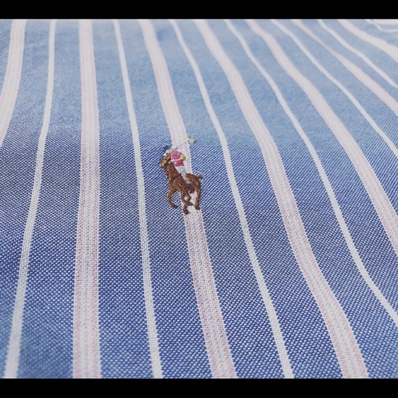 Polo by Ralph Lauren shirt pink and blue stripes - Picture 2 of 3